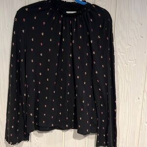 Texture and Thread Madewell Elastic Neck Cotton Top Large